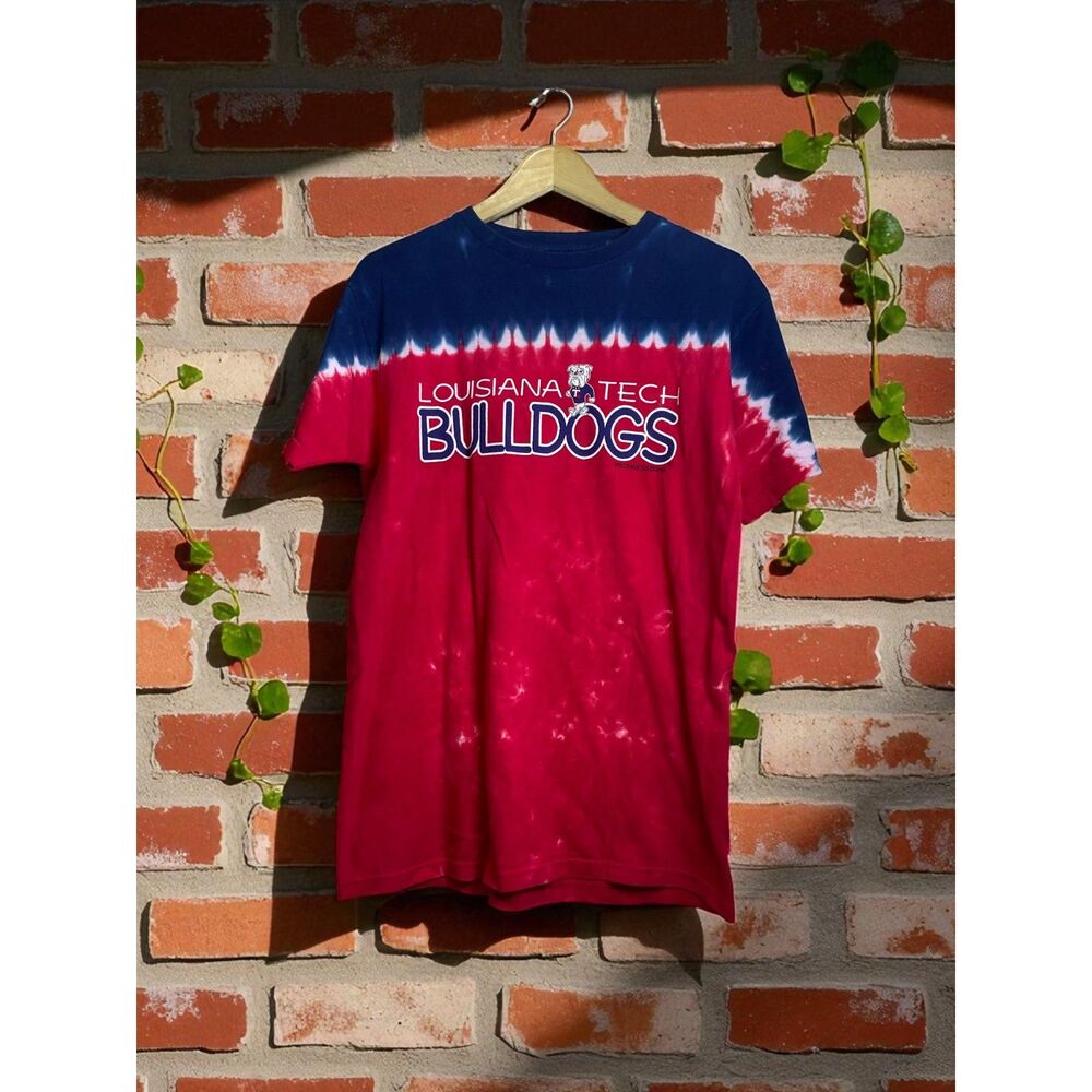 Louisiana Tech Bulldogs Y2K Liquid Blue Tie-Dye T-Shirt - Size Medium